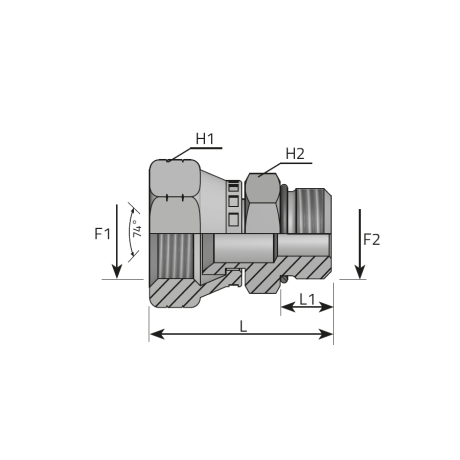ADAPTOR SWIVEL FEMALE JIC - MALE UNF