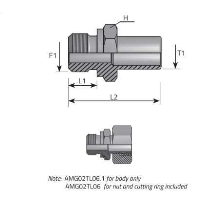 BSPP MALE - DIN STUD STANDPIPE FORM B