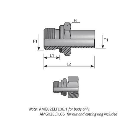 BSPP MALE - DIN STUD STANDPIPE FORM E
