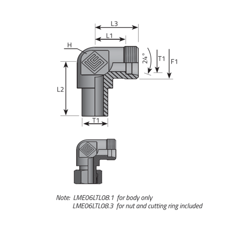 DIN MALE STUD ELBOW - DIN STANDPIPE