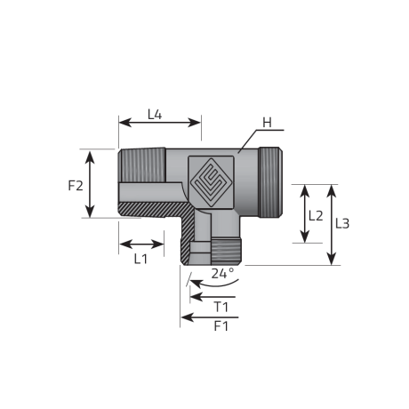 T ADAPTER BSPT MALE/DIN MALE/DIN MALE