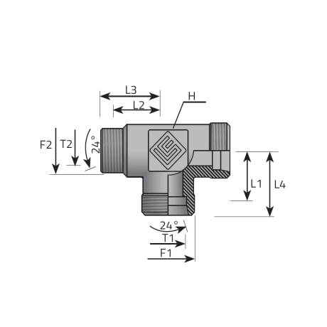T ADAPTER DIN MALE REDUCED/DIN MALE/DIN MALE