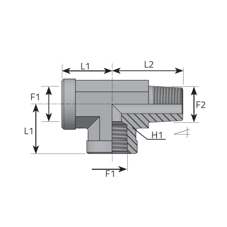 TEE ADAPTER Female NPT - Female NPT - MALE NPT