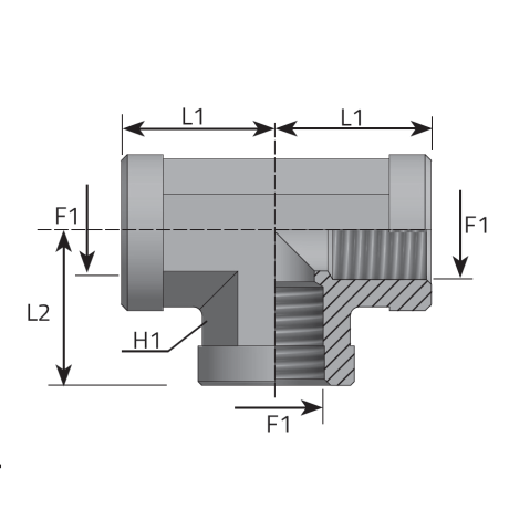 TEE Female ADAPTER BSPP