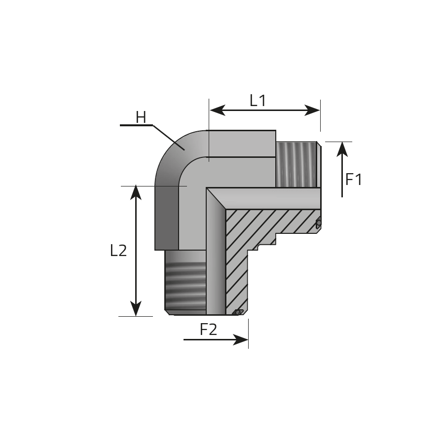 90° ADAPTOR MALE ORFS - MALE ORFS -  Vitillo