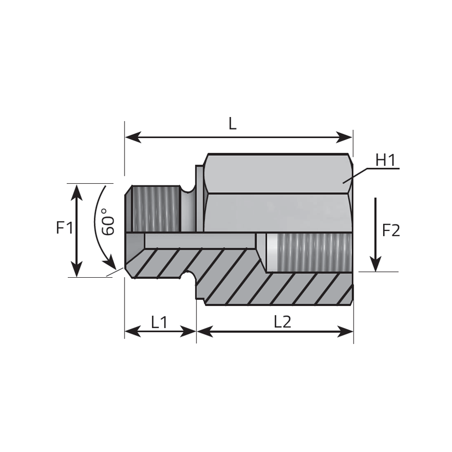 ADAPTER MALE BSPP - Female BSPP