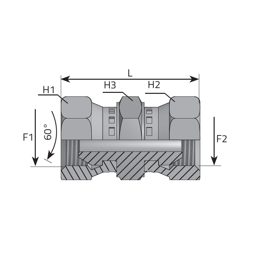 ADAPTER SWIVEL FEMALE BSPP - SWIVEL FEMALE BSPP -  Vitillo