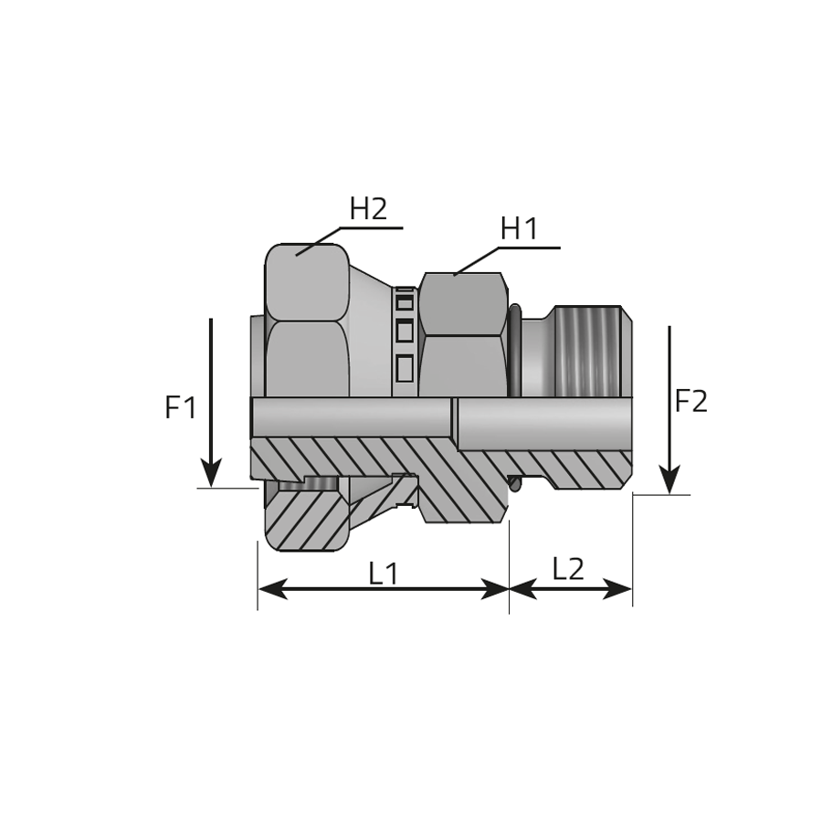 ADAPTOR FEMALE ORFS - MALE UNF