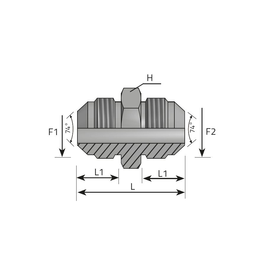 ADAPTOR MALE JIC - MALE JIC -  Vitillo