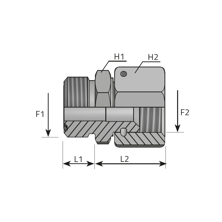 ADAPTOR MALE ORFS - FEMALE JIC -  