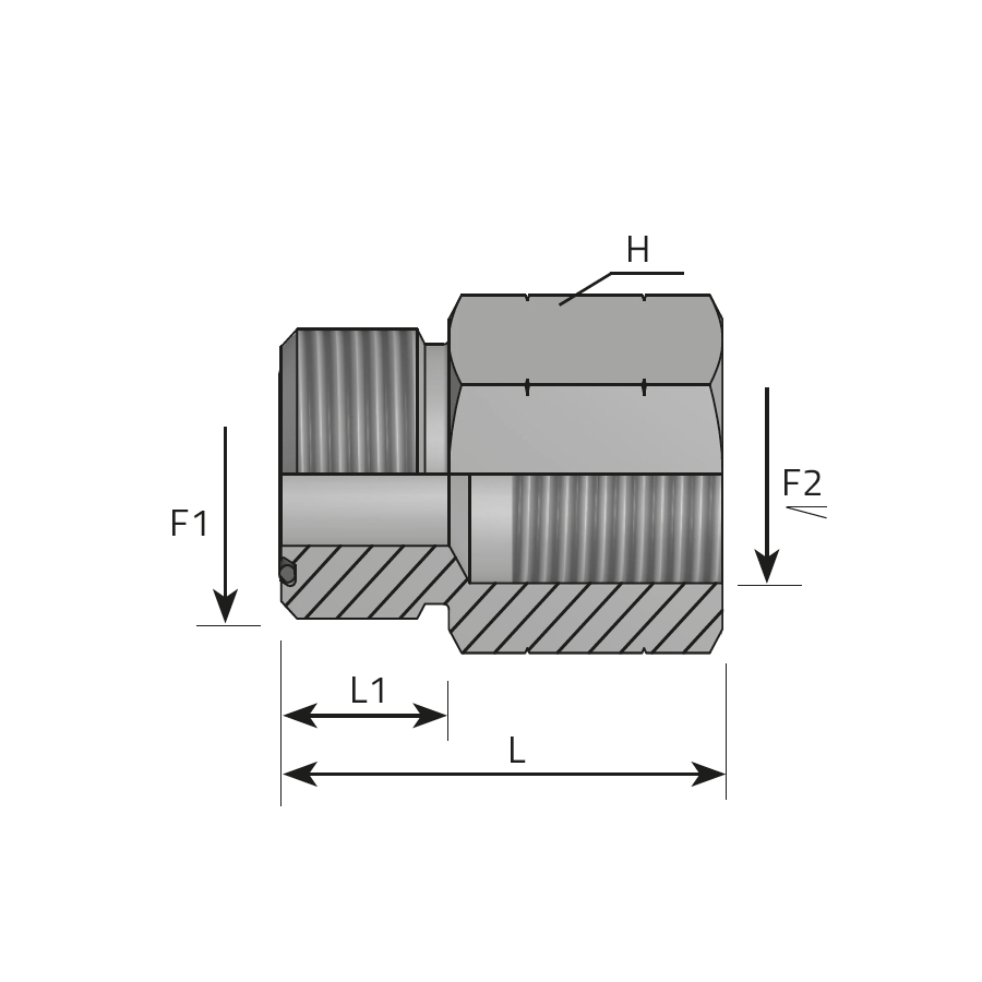 ADAPTOR MALE ORFS - Female NPT