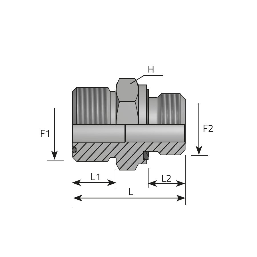 ADAPTOR MALE ORFS - MALE BSPP FORM E