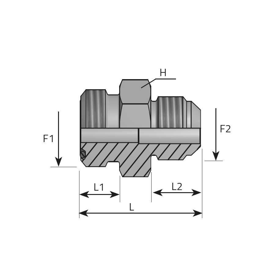 ADAPTOR MALE ORFS - MALE JIC