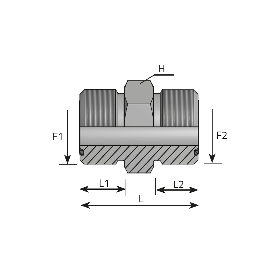 ADATTATORE DIRITTO MASCHIO ORFS MASCHIO ORFS