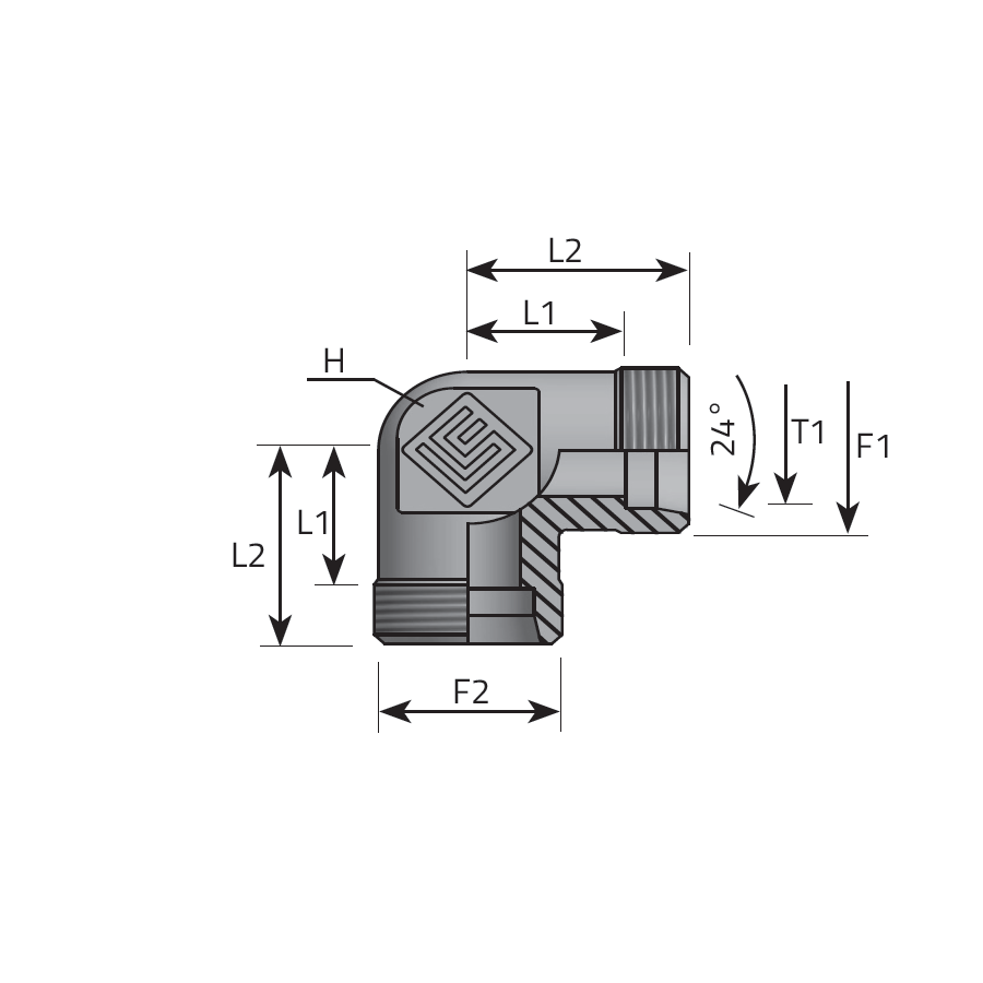 DIN MALE EQUAL ELBOW-DIN MALE -  Vitillo