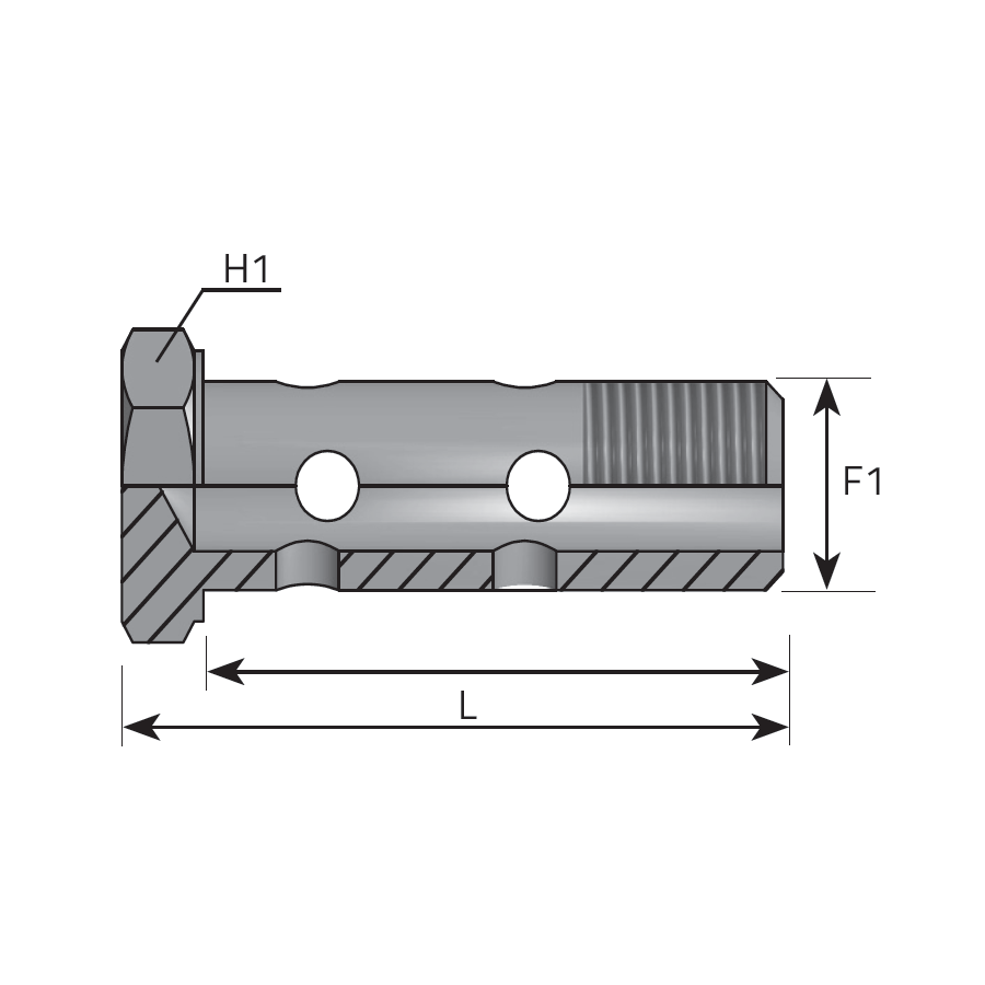 DOUBLE BSPP BOLT -  Vitillo