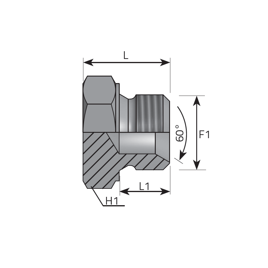 TAPPO MASCHIO - GAS CILINDRICO SV 60° -  Vitillo