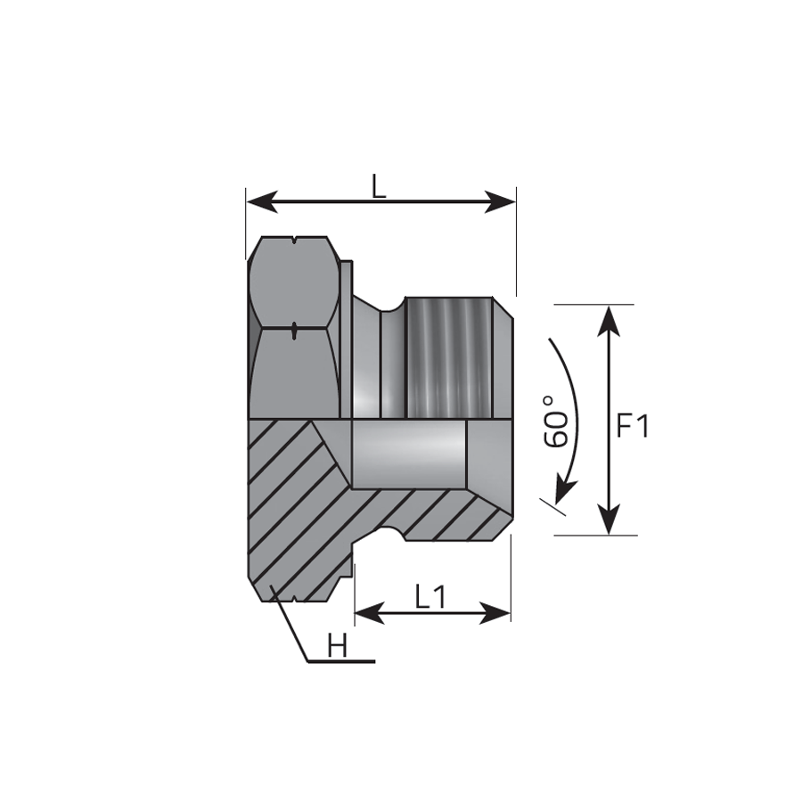 TAPPO - MASCHIO METRICO SV 60° -  Vitillo