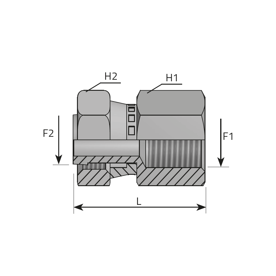 ORFS SWIVEL NUT - BSPP FEMALE -  Vitillo