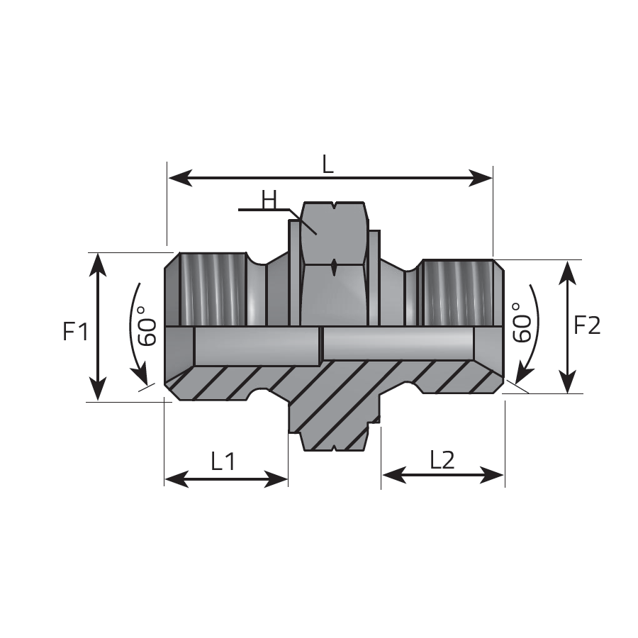 REDUCING METRIC MALE ADAPTER -  Vitillo