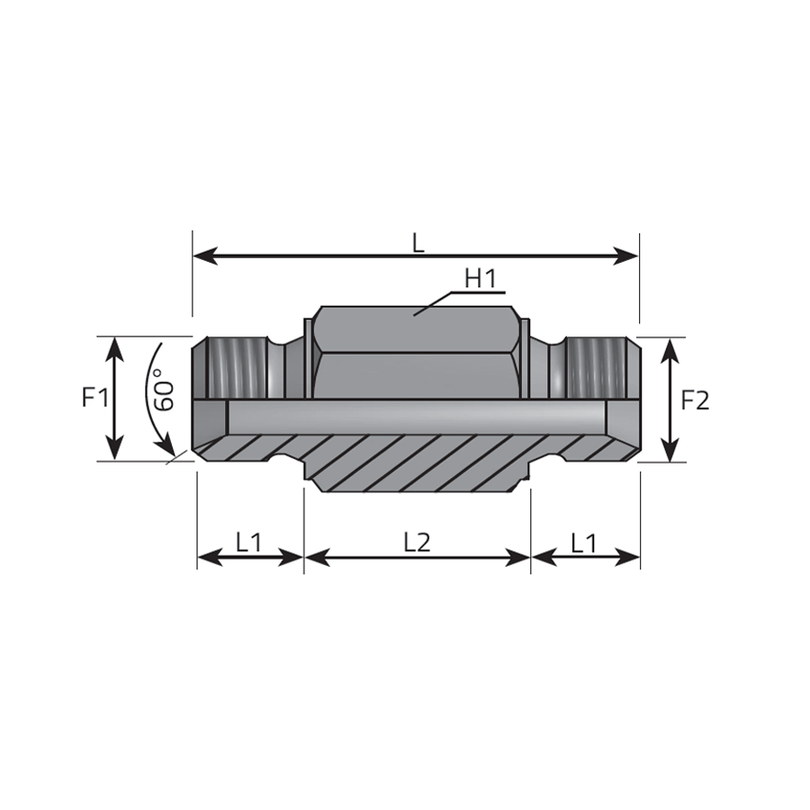 T ADAPTER MALE BSPP - MALE BSPP - ADJUSTABLE MALE BSPP -  Vitillo