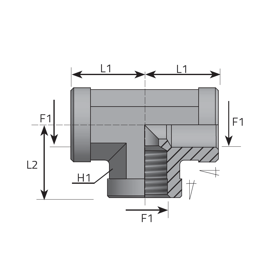 TEE Female ADAPTER NPT -  Vitillo