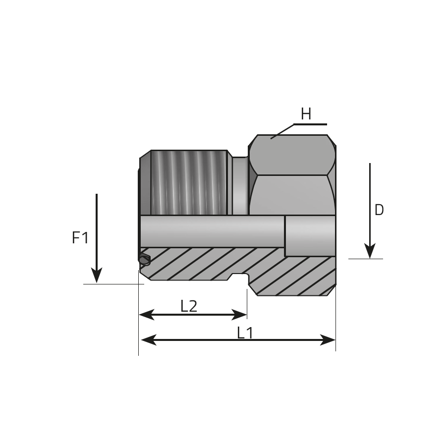 WELDING ADAPTOR MALE ORFS