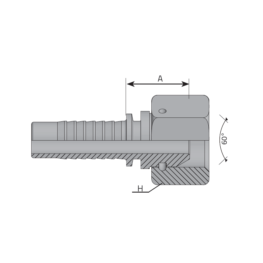 BSPP FEMALE (THRUST-WIRE NUT)