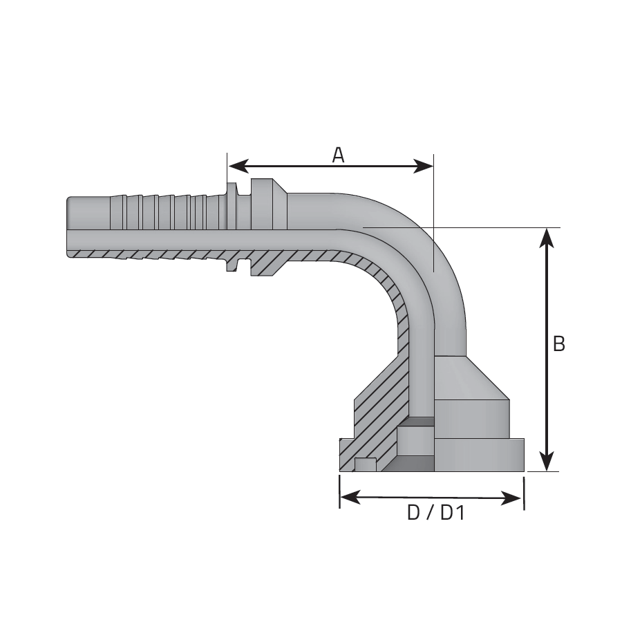 FLANGIA 90° SAE J518 3000 PSI INTERA