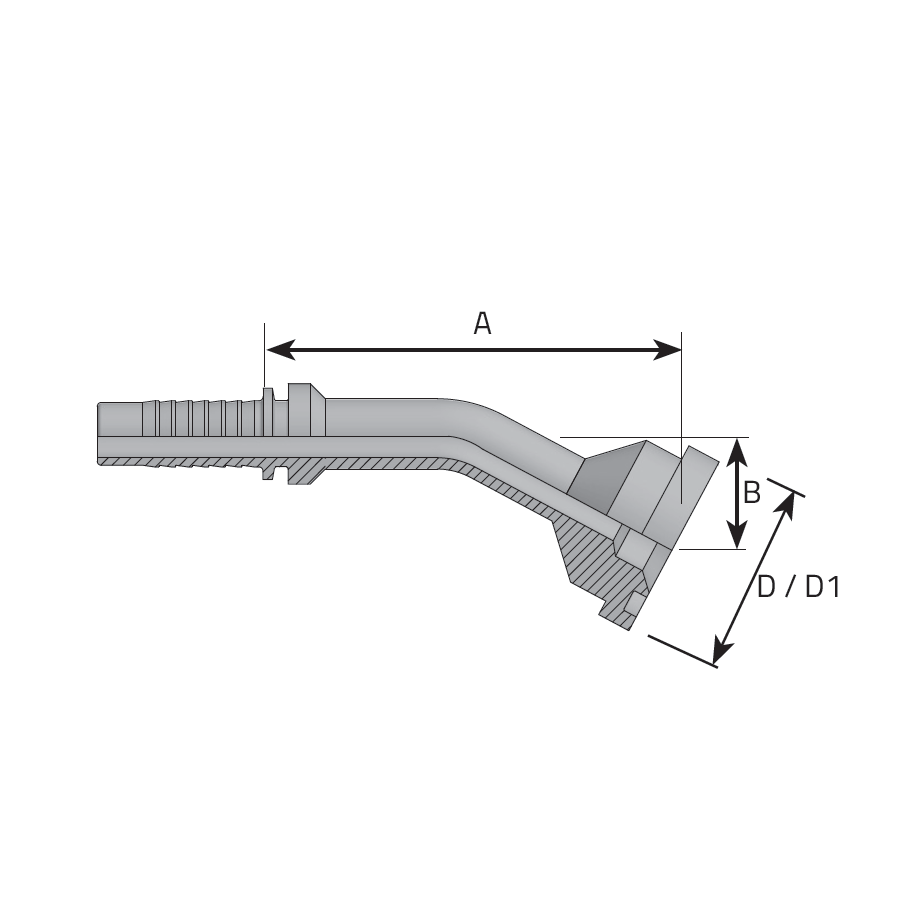 FLANGIA A 30° SAE J518 6000 PSI INTERA