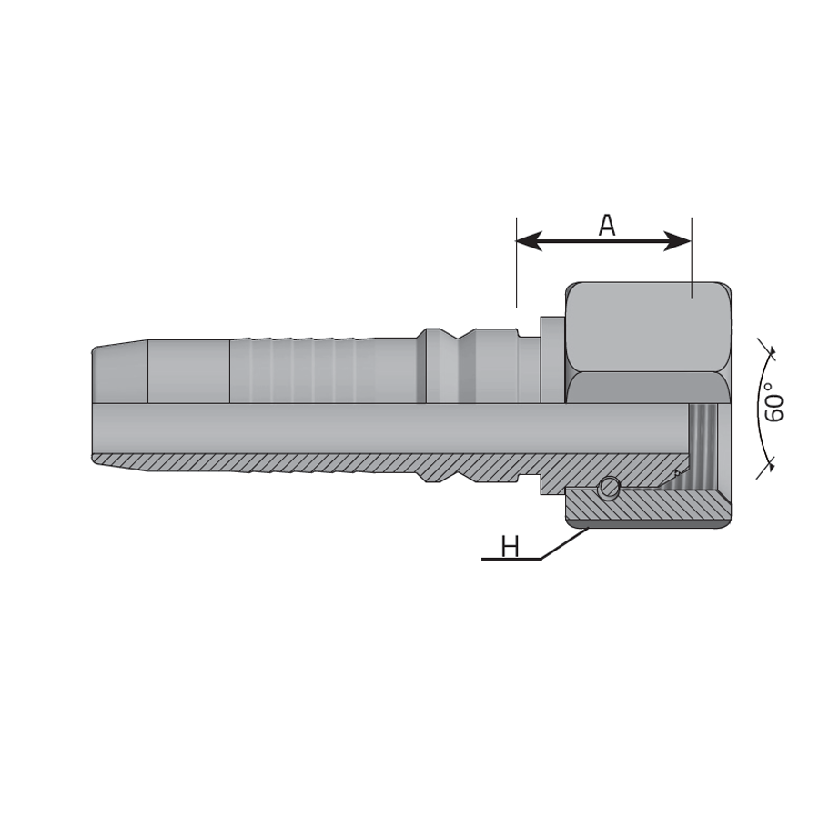 INTERLOCK BSPP FEMALE (O-RING) - THURST-WIRE NUT