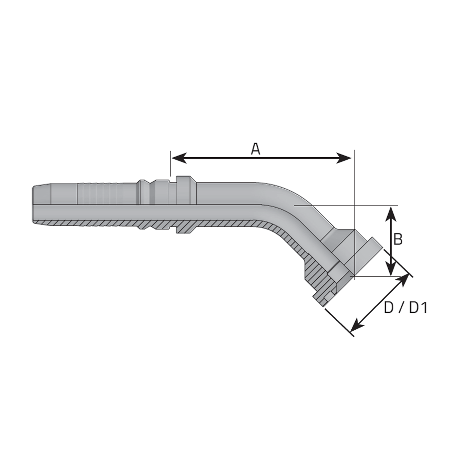 FLANGIA 45° SAE J518 3000 PSI INTERA