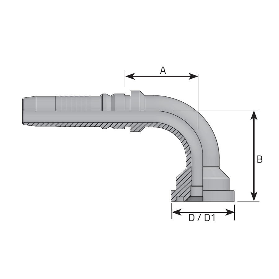 FLANGIA 90° SAE J518 3000 PSI INTERA
