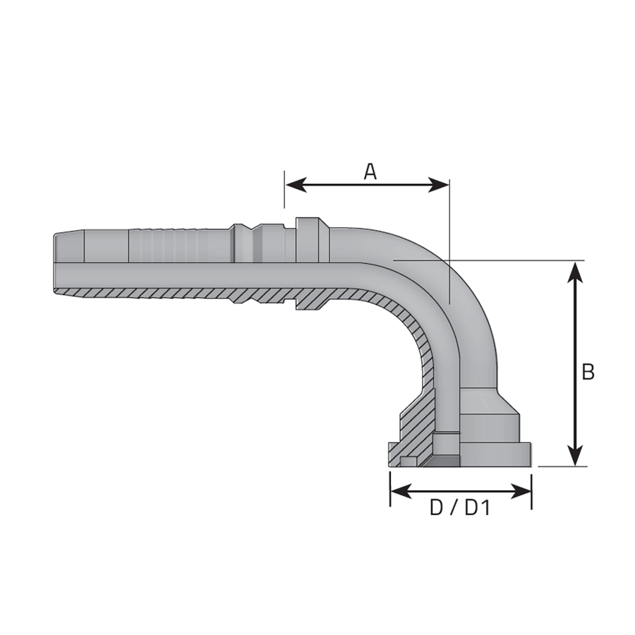 INTERLOCK FLANGE CODE 62 - 6000 PSI - 90 ELBOW -  Vitillo