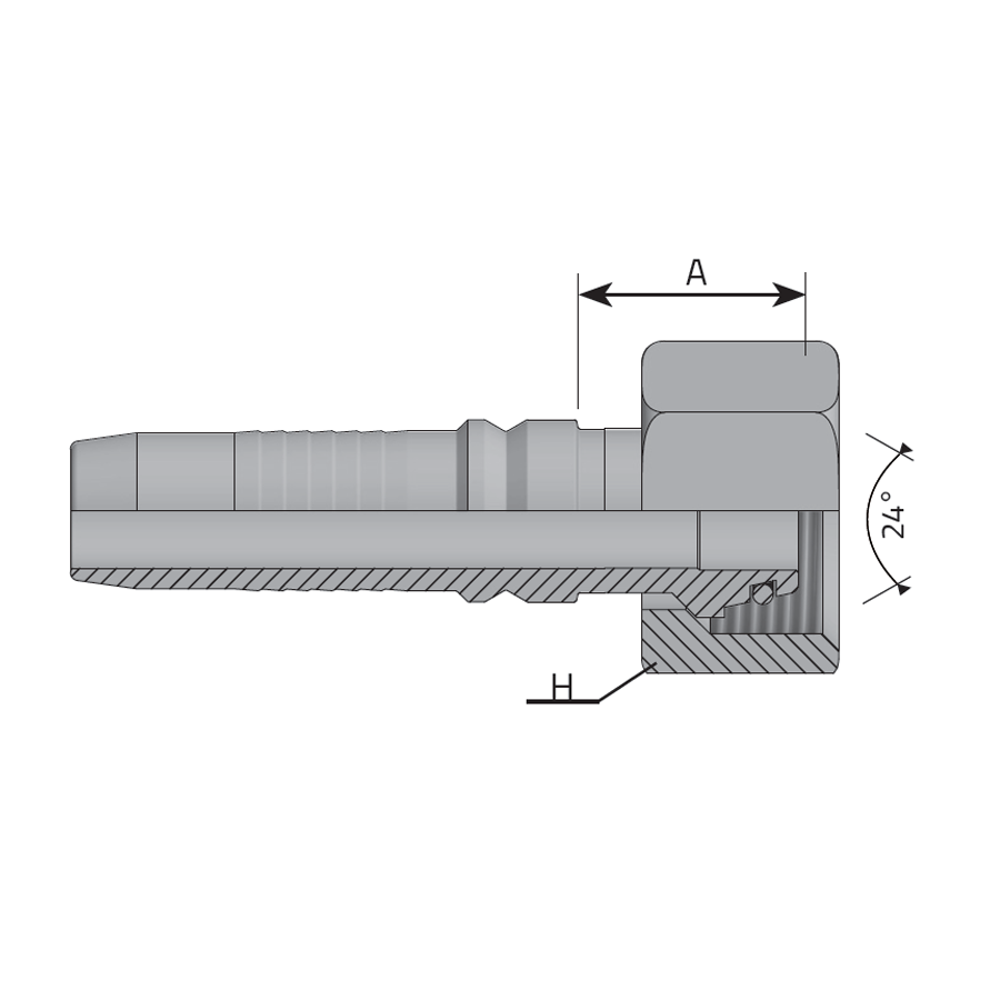 INTERLOCK METRIC FEMALE 24° CONE - S TYPE