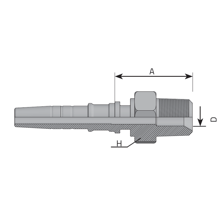 INTERLOCK NPTF MALE FOR WATERBLAST HOSE -  Vitillo