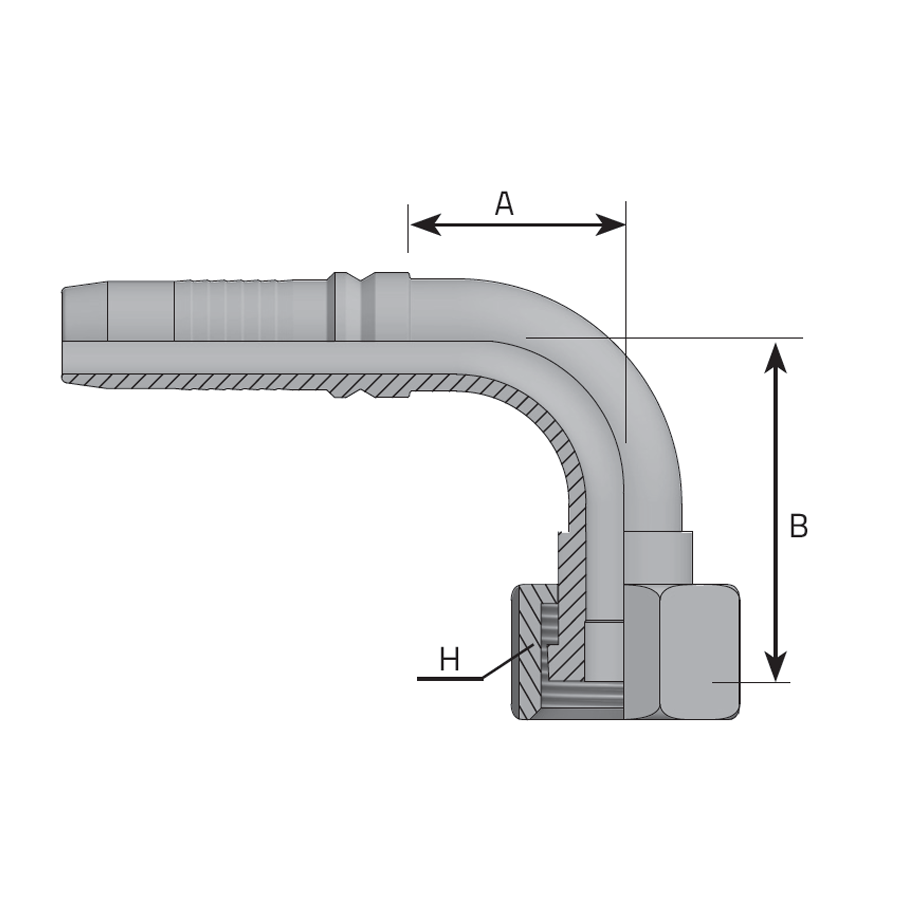 INTERLOCK ORFS FEMALE - 90° ELBOW