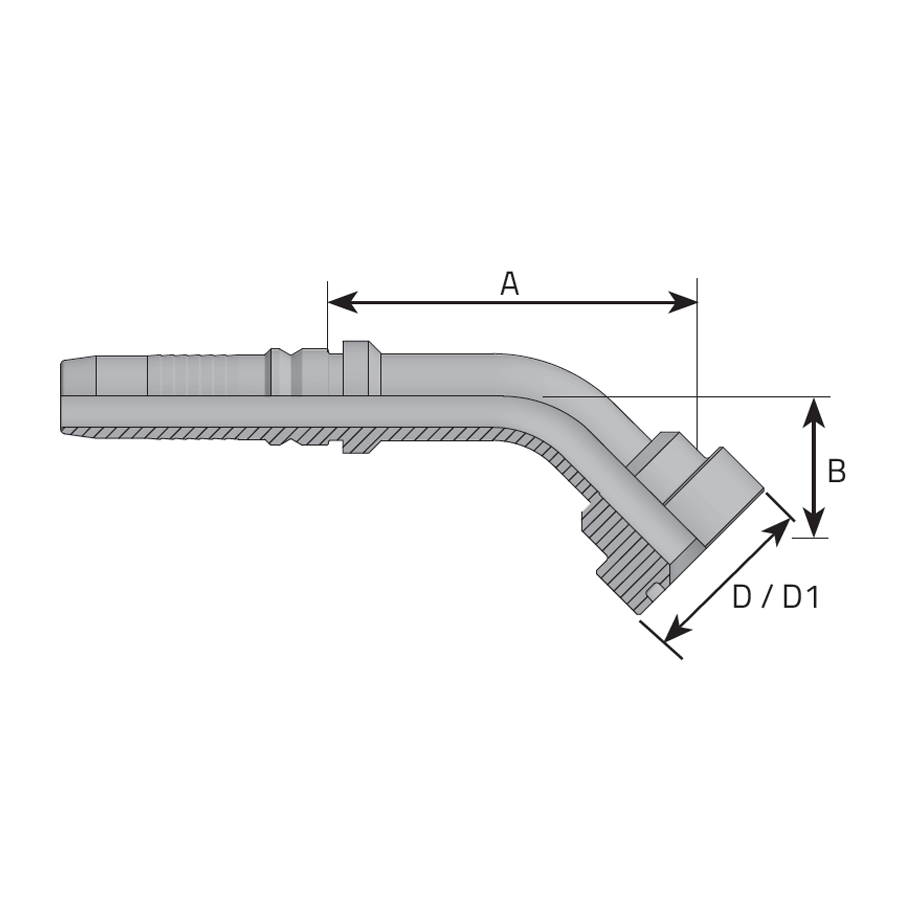 INTERLOCK SUPERCAT FLANGE - 45° ELBOW