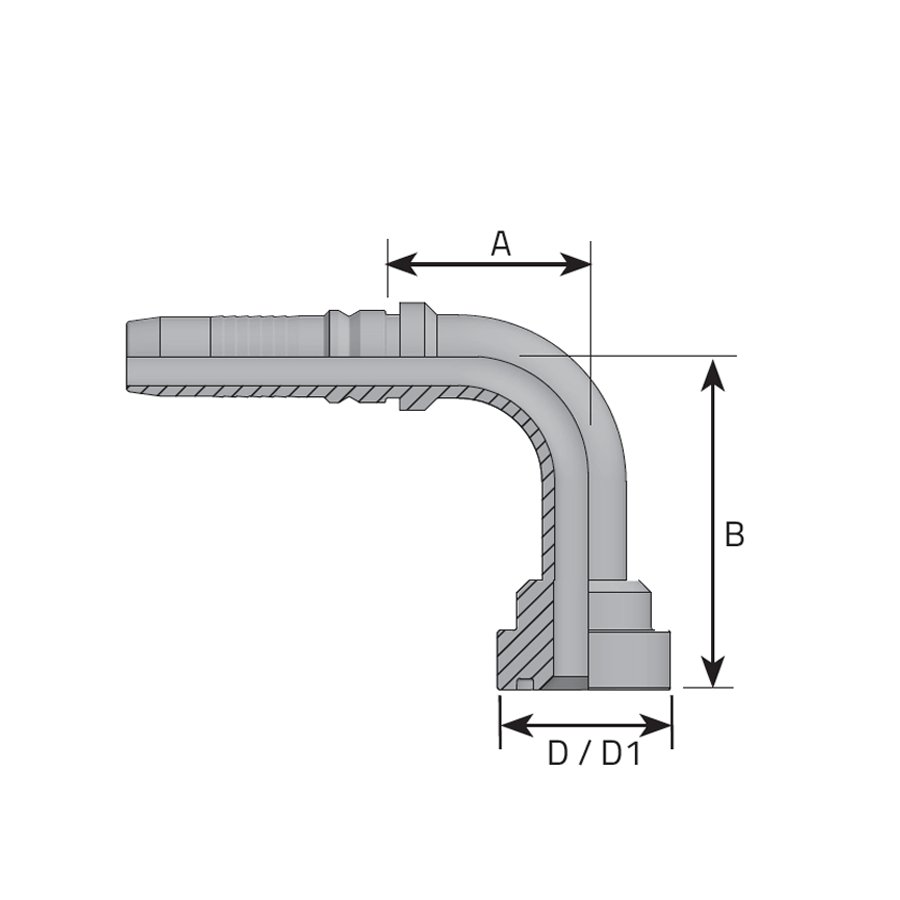 INTERLOCK SUPERCAT FLANGE - 90° ELBOW (LONG DROP) -  Vitillo