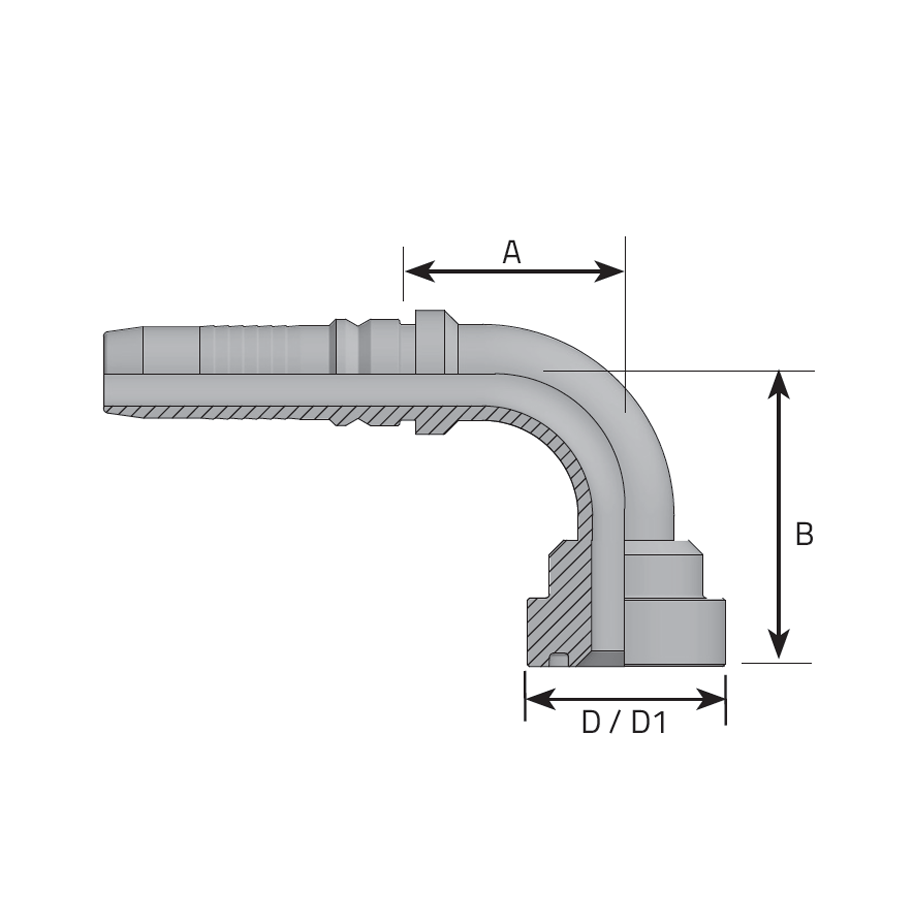 INTERLOCK SUPERCAT FLANGE - 90° ELBOW