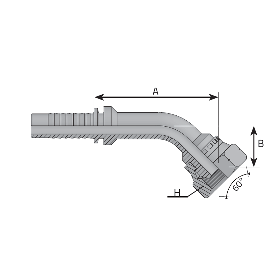 FEMMINA 45° METRICA SV 60°