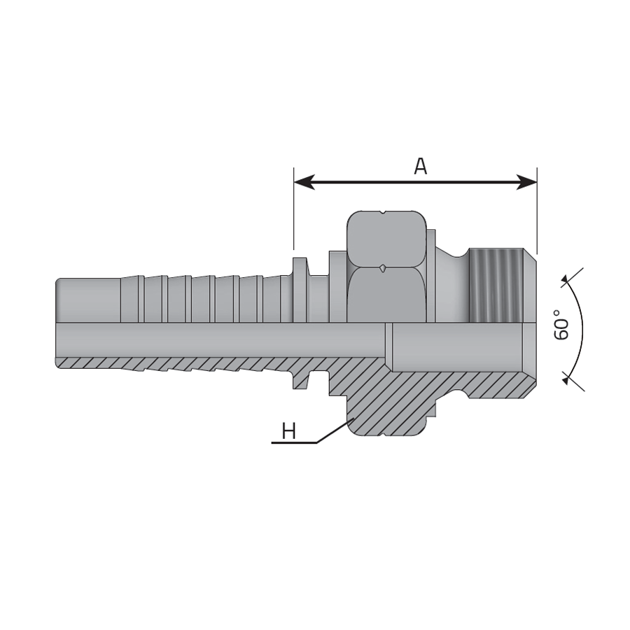 METRIC MALE 60° CONE