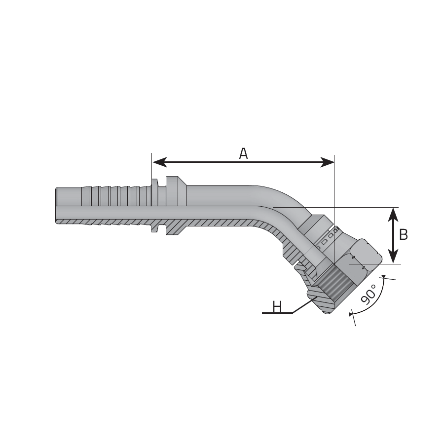 SAE 45° FEMALE - 45° ELBOW