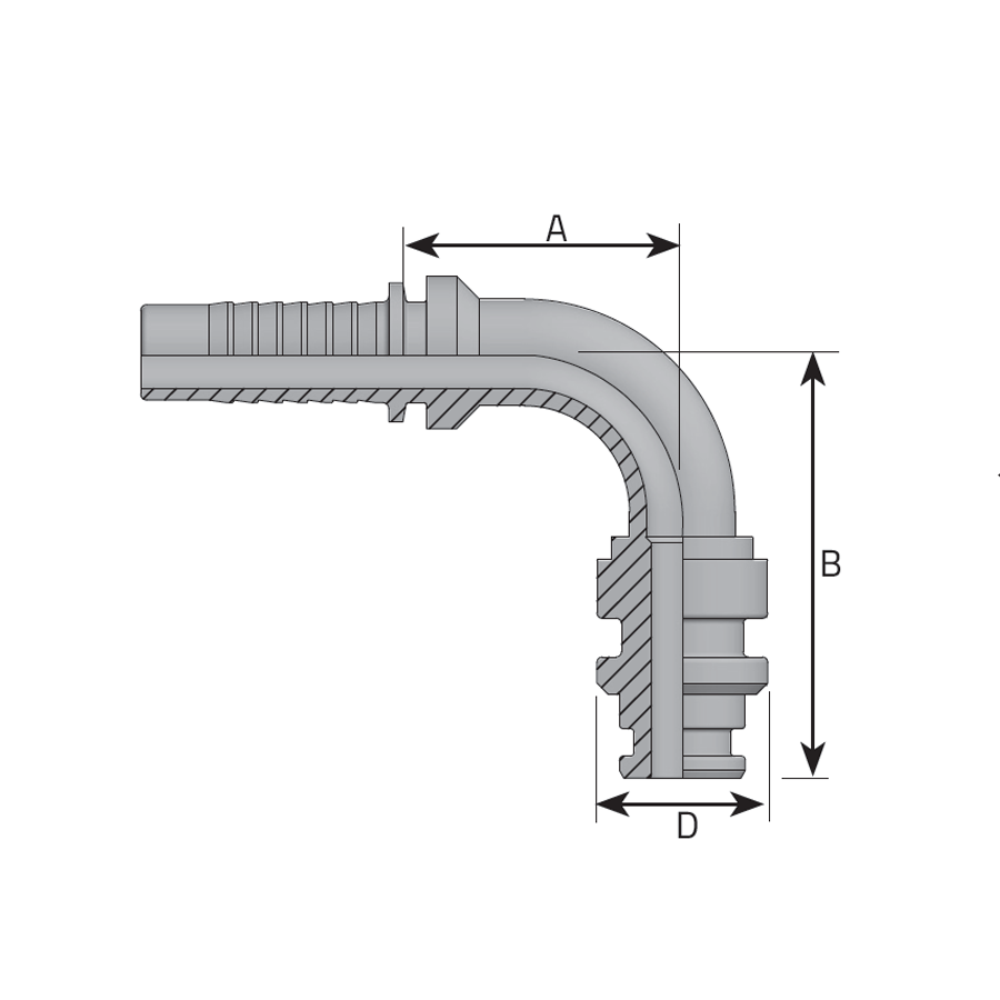 STAPLE-LOCK MALE - 90° ELBOW