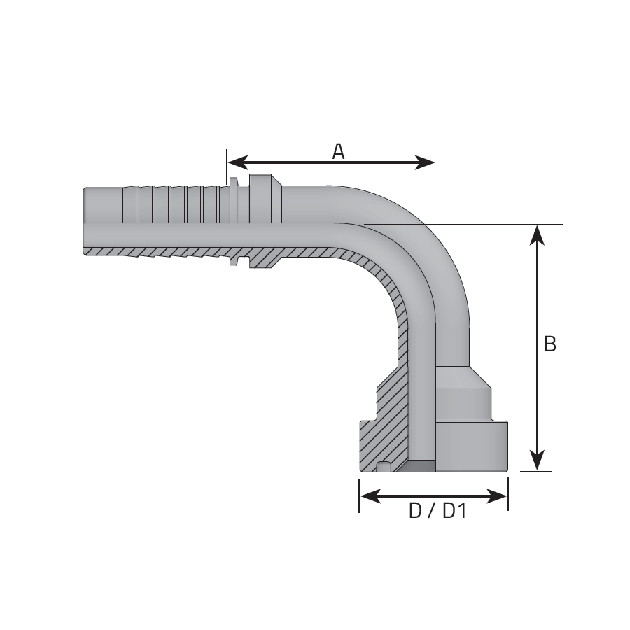 SUPERCAT FLANGE - 90° ELBOW